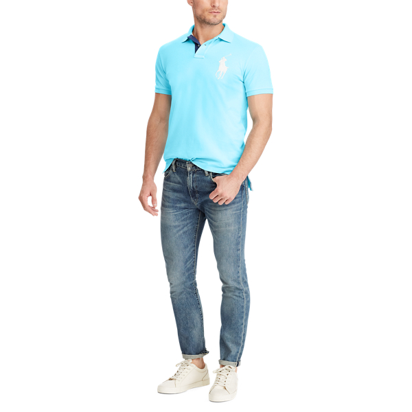 Hammond Blue Custom Slim Fit Mesh Polo Polo Ralph Lauren 2