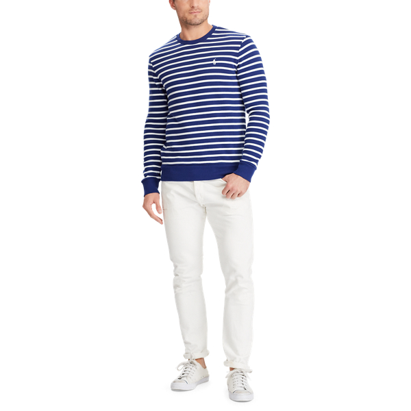 Fall Royal/ White Cotton French Terry Sweatshirt Polo Ralph Lauren 2
