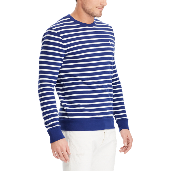 Fall Royal/ White Cotton French Terry Sweatshirt Polo Ralph Lauren 3