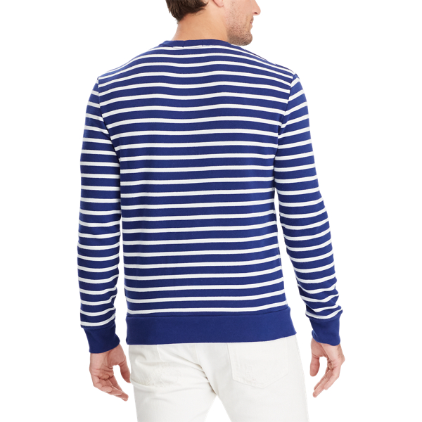 Fall Royal/ White Cotton French Terry Sweatshirt Polo Ralph Lauren 4