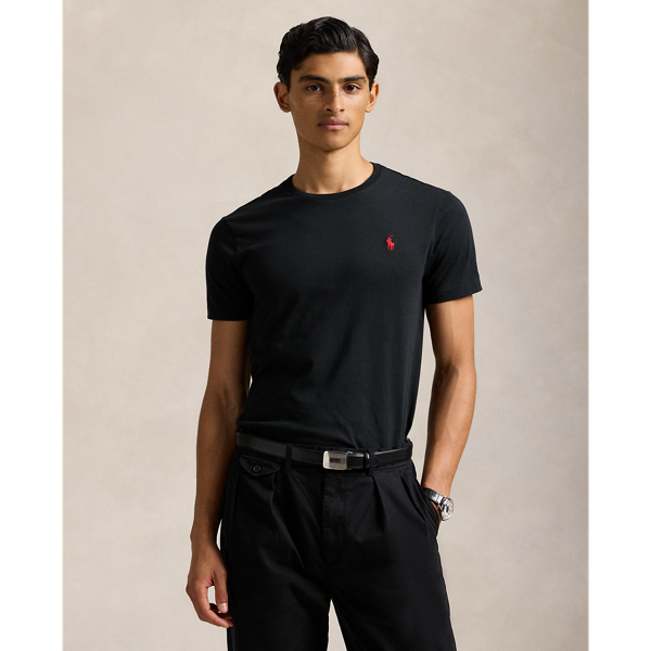 RL Black Custom Slim Fit Jersey Crewneck T-Shirt Polo Ralph Lauren 1