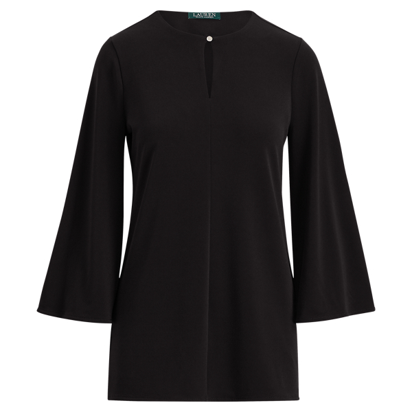 Polo Black Keyhole Jersey Top Lauren 1