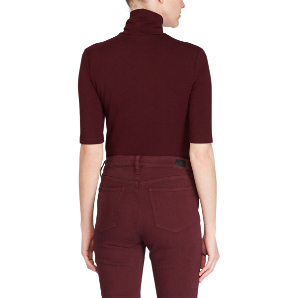 Red Sangria Jersey Turtleneck Top Lauren 4