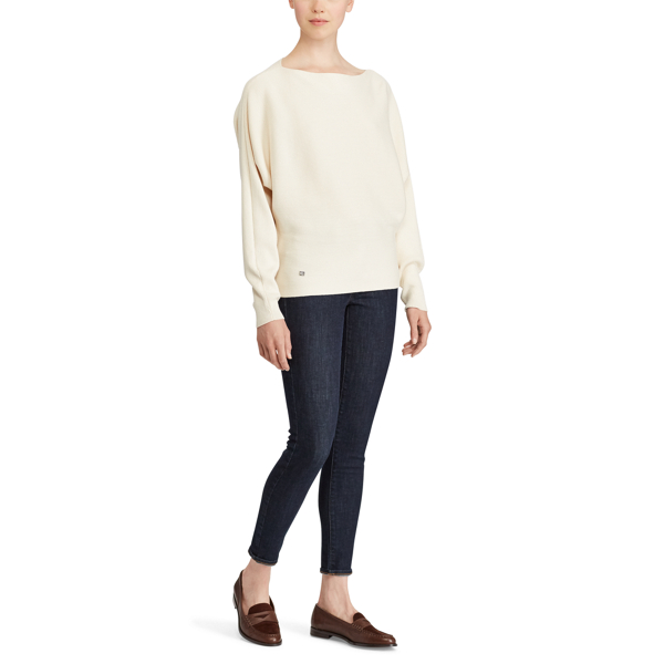 Natural Stretch Cotton Dolman Sweater Lauren 2