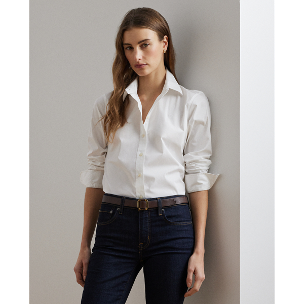 Easy Care Stretch Cotton Shirt for Women Ralph Lauren BE