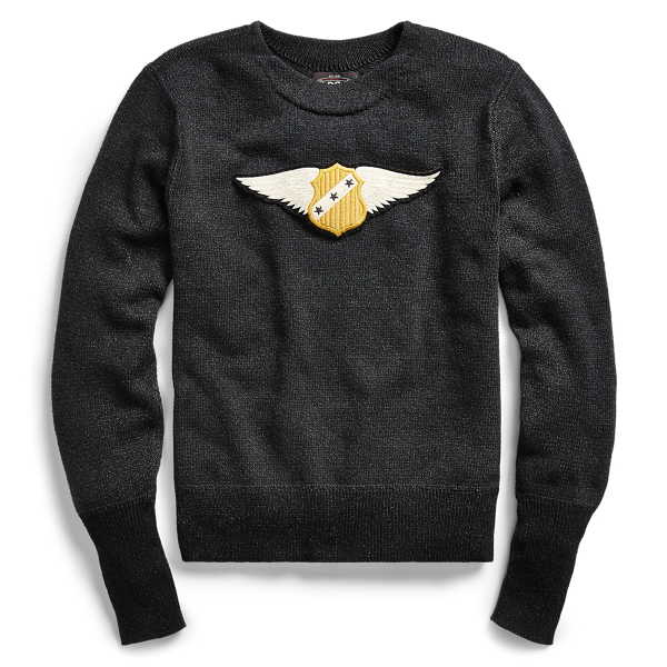 Indigo Cotton Graphic Sweater RRL 1