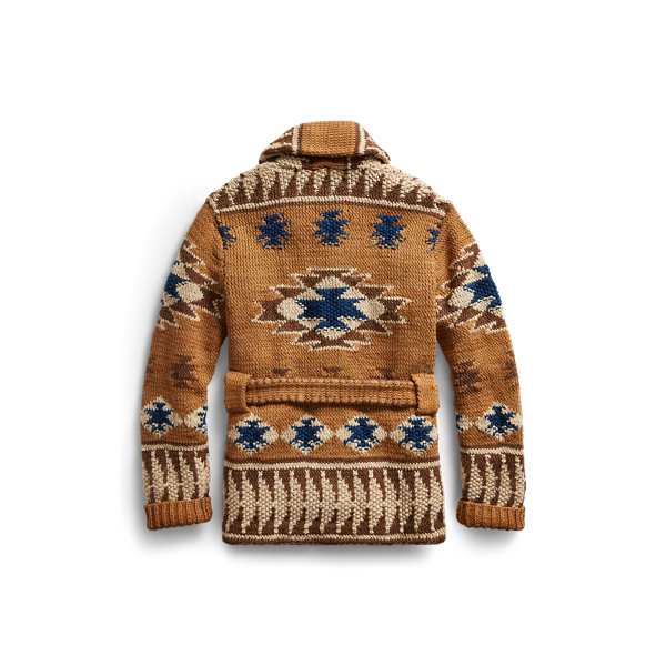 Brown Indigo Hand-Knit Belted Cardigan RRL 2