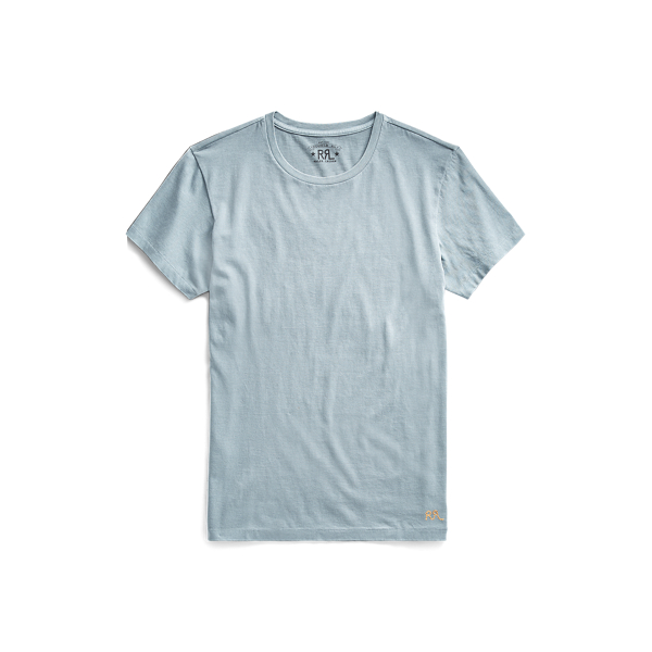 Frontier Blue Cotton Jersey Crewneck T-Shirt RRL 1