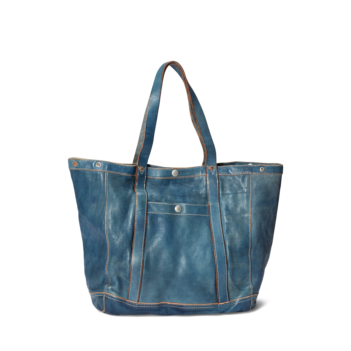 Double RL ダブルアールエル INDIGO DYED TOTE バッグ GARYU - . RRL Indigo Dyed Leather Tote Bag. . RRLの