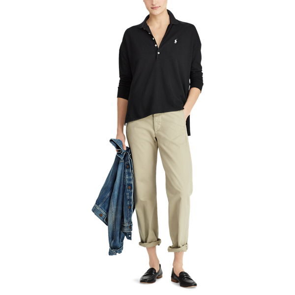 Black Poncho Mesh Polo Shirt Polo Ralph Lauren 3