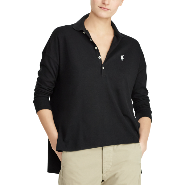 Black Poncho Mesh Polo Shirt Polo Ralph Lauren 4