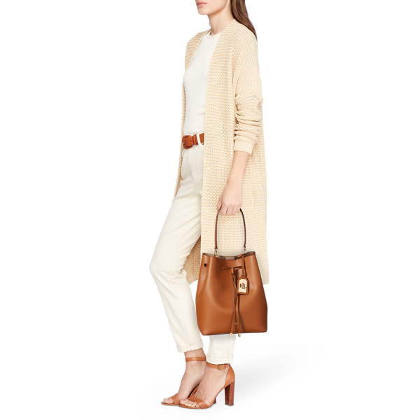 Lauren leather debby drawstring bag deals