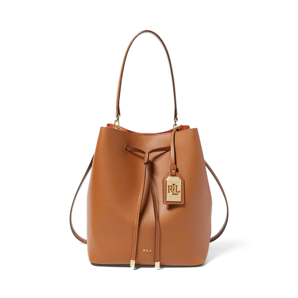 Ralph lauren leather debby drawstring bag hot sale