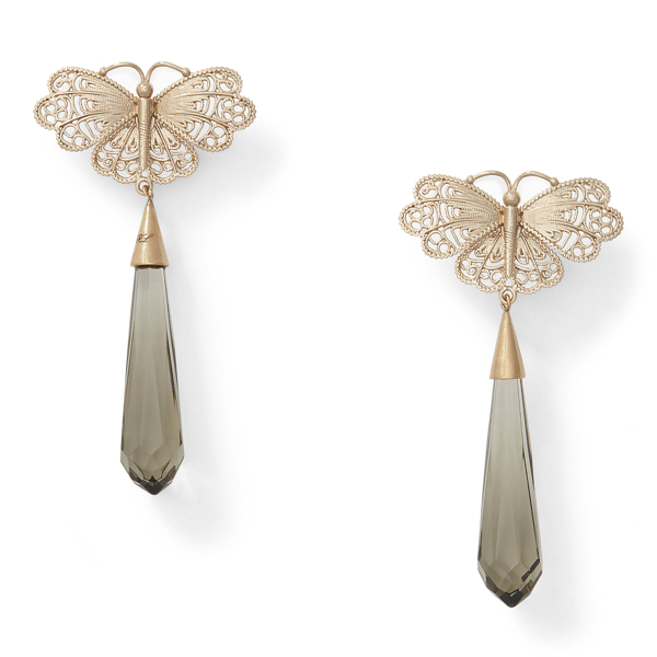 Orecchini con briolette e farfalle Ralph Lauren Collection in 1