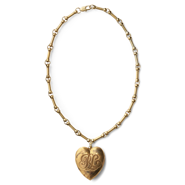 Brass Heart Locket Necklace Ralph Lauren Collection in 2