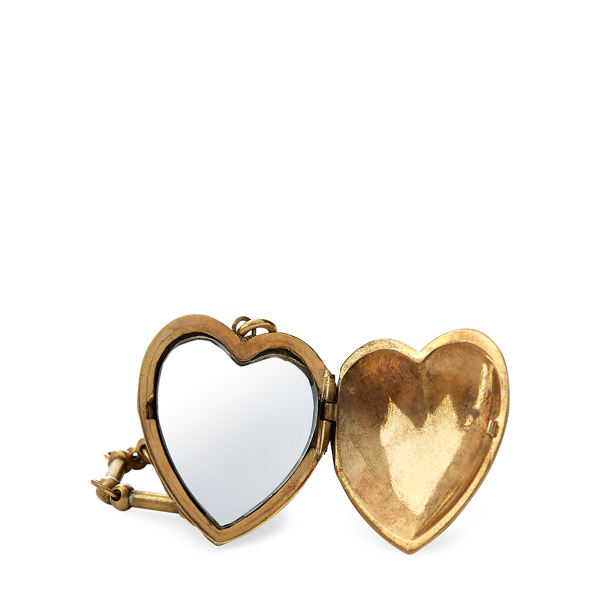 Brass Heart Locket Necklace Ralph Lauren Collection in 3