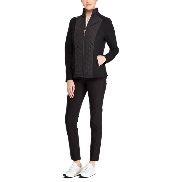 Black Quilted Terry Full-Zip Jacket RLX 3