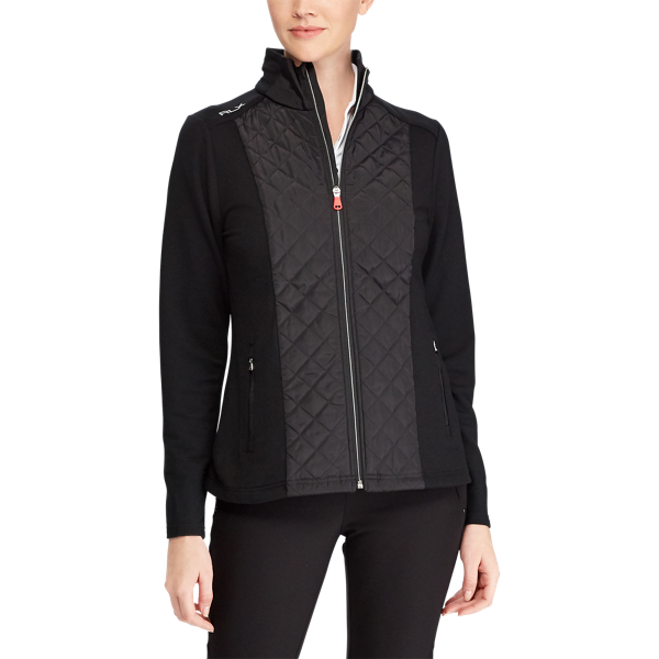 Black Quilted Terry Full-Zip Jacket RLX 4