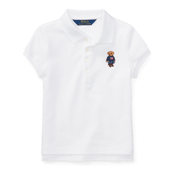 Polo Bear Mesh Polo Shirt Girls 1.5-6.5 Years 1