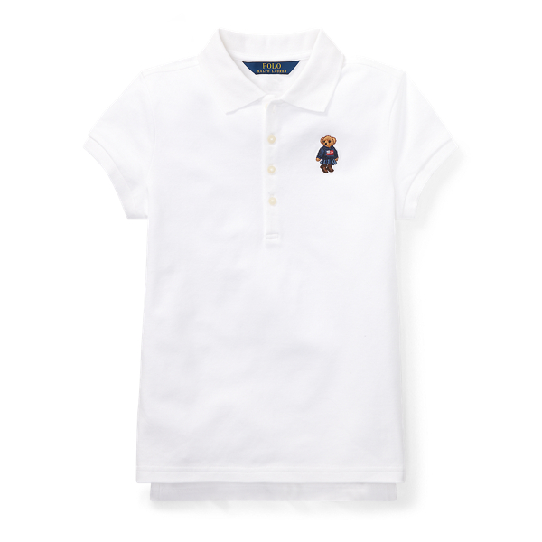 Polo Bear Mesh Polo Shirt Girls 7-14 Years 1