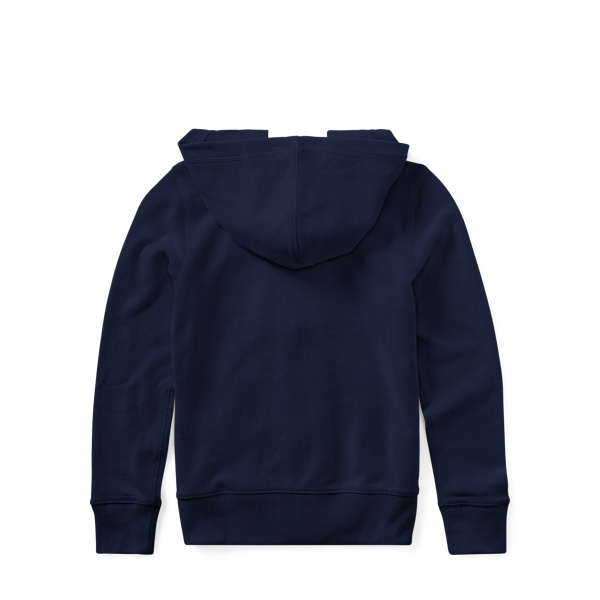 French Navy Polo Bear French Terry Hoodie Girls 7-16 2