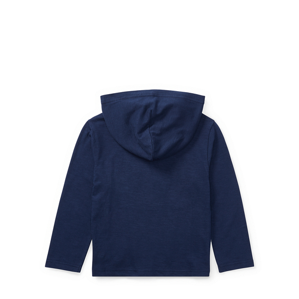 Newport Navy Slub Cotton Hooded T-Shirt Boys 2-7 2