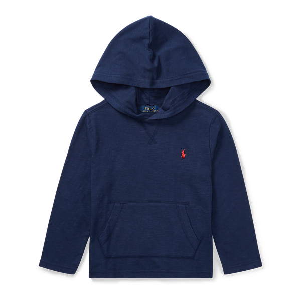 Newport Navy Slub Cotton Hooded T-Shirt Boys 2-7 1