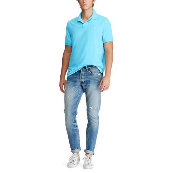 Margie Blue Custom Slim Fit Mesh Polo Polo Ralph Lauren 3