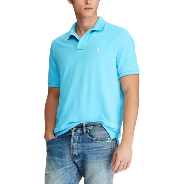 Margie Blue Custom Slim Fit Mesh Polo Polo Ralph Lauren 4