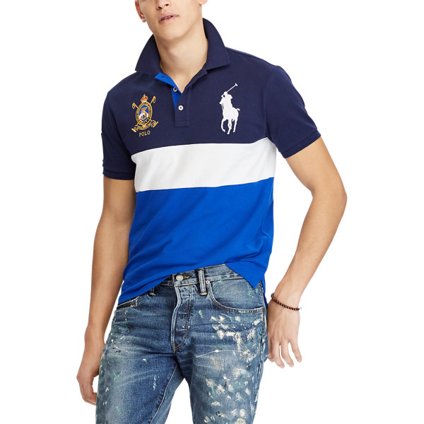 Sapphire Star Multi Custom Slim Fit Mesh Polo Polo Ralph Lauren 4