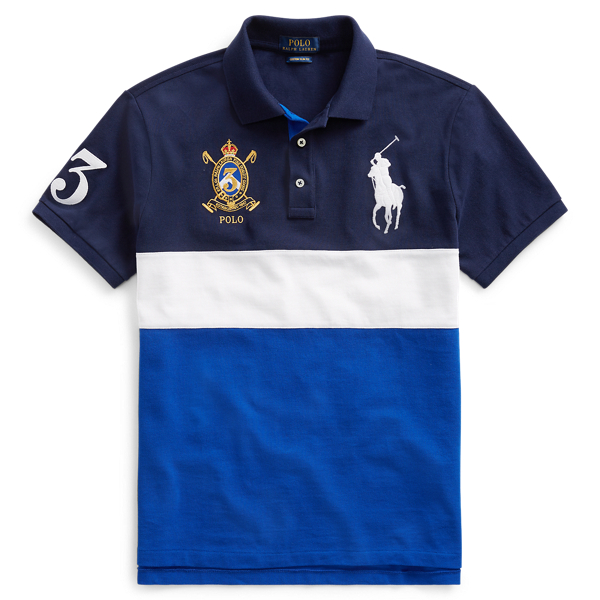 Custom Slim Fit Mesh Polo Polo Ralph Lauren em 1