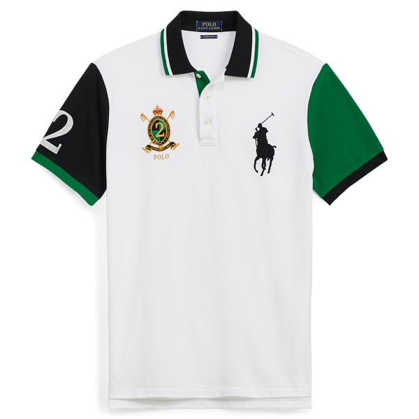 Custom Slim Fit Mesh Polo Polo Ralph Lauren em 1