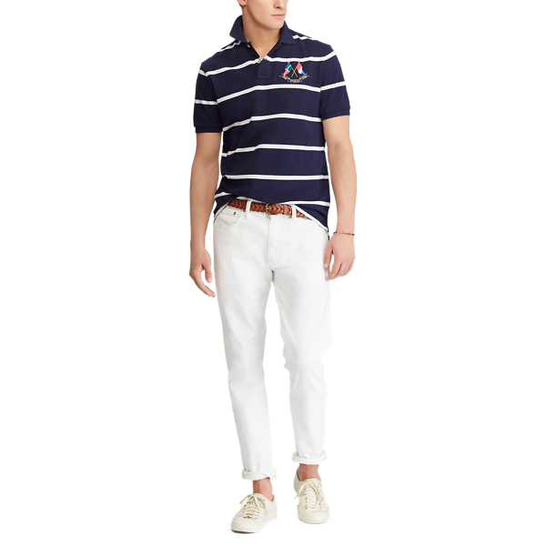 Cruise Navy/White Classic Fit Mesh Polo Shirt Polo Ralph Lauren 2