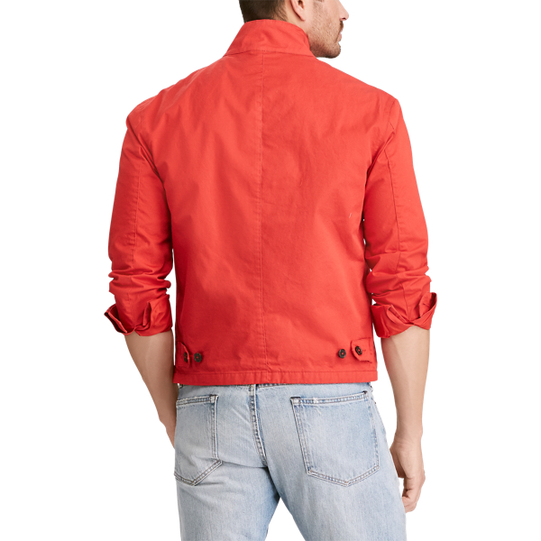 Bonfire Red Cotton Twill Jacket Polo Ralph Lauren 6
