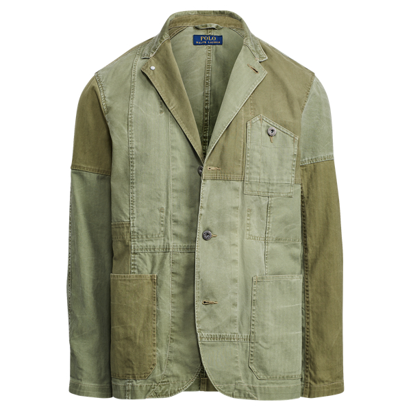 Patchwork Cotton Sport Coat Polo Ralph Lauren em 1