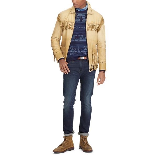 Camel Fringe Deerskin Jacket Polo Ralph Lauren 4