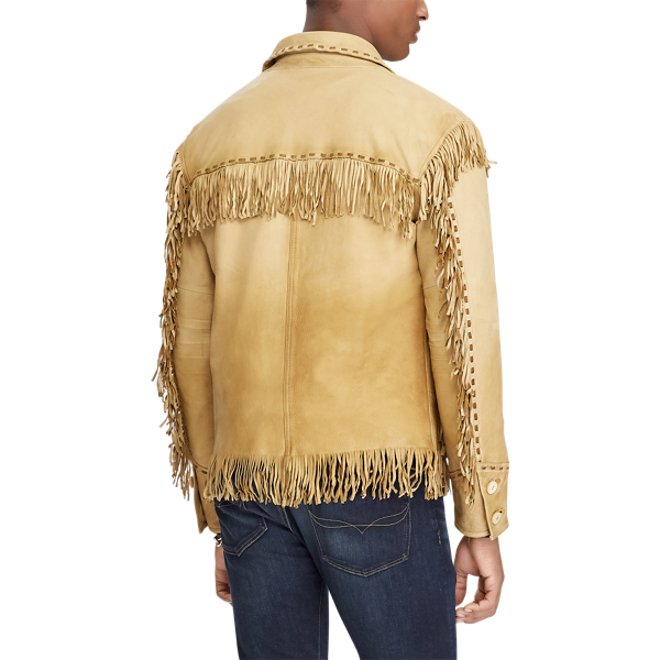 Camel Fringe Deerskin Jacket Polo Ralph Lauren 6