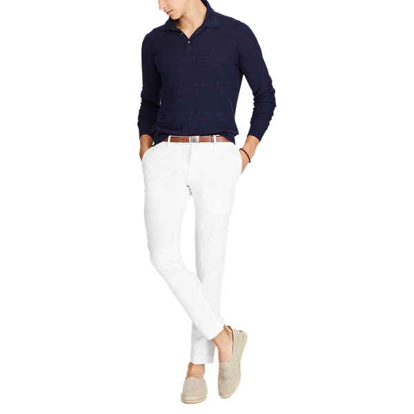White Stretch Tailored Slim Fit Chino Pant Polo Ralph Lauren 2
