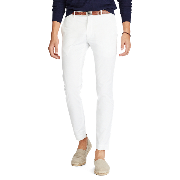 White Stretch Tailored Slim Fit Chino Pant Polo Ralph Lauren 3
