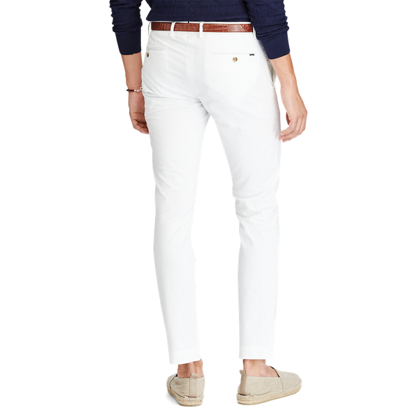 White Stretch Tailored Slim Fit Chino Pant Polo Ralph Lauren 4