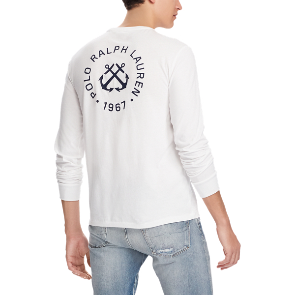 White Custom Slim Fit Cotton T-Shirt Polo Ralph Lauren 4