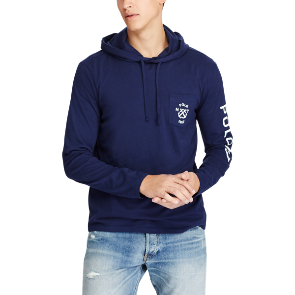 Newport Navy Custom Slim Fit Hooded T-Shirt Polo Ralph Lauren 3