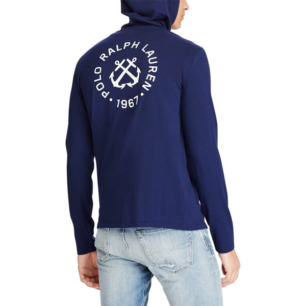 Newport Navy Custom Slim Fit Hooded T-Shirt Polo Ralph Lauren 4