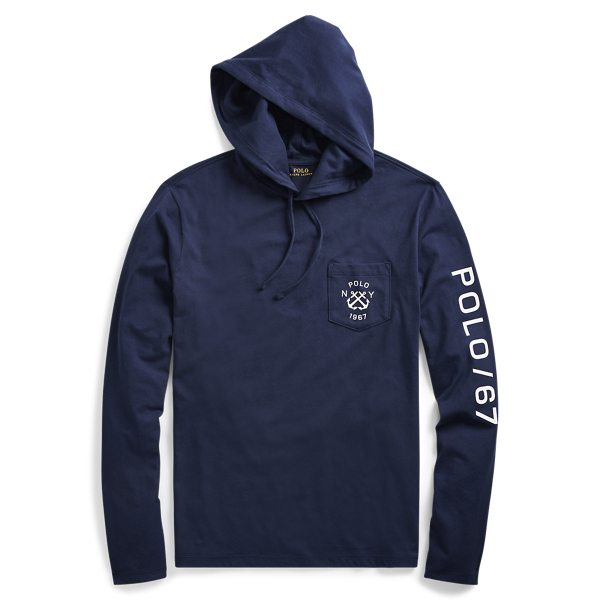 Newport Navy Custom Slim Fit Hooded T-Shirt Polo Ralph Lauren 1