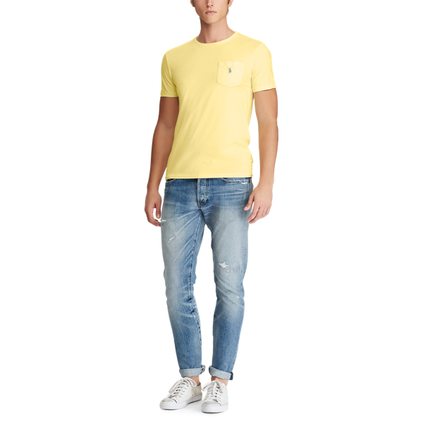 Custom Slim Fit Pocket T-Shirt Polo Ralph Lauren em Banana Peel 2