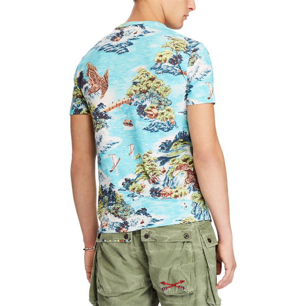 Maglietta in cotone Custom Slim-Fit Polo Ralph Lauren in Panorama hawaiano 5