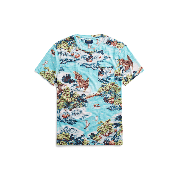 Maglietta in cotone Custom Slim-Fit Polo Ralph Lauren in Panorama hawaiano 2