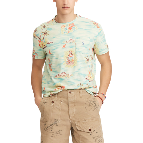 Prepster Hawaiian Custom Slim Fit Cotton T-Shirt Polo Ralph Lauren 4