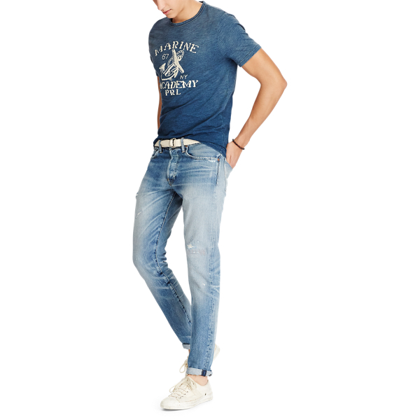 Maglietta in cotone Custom Slim-Fit Polo Ralph Lauren in Dark Indigo 3
