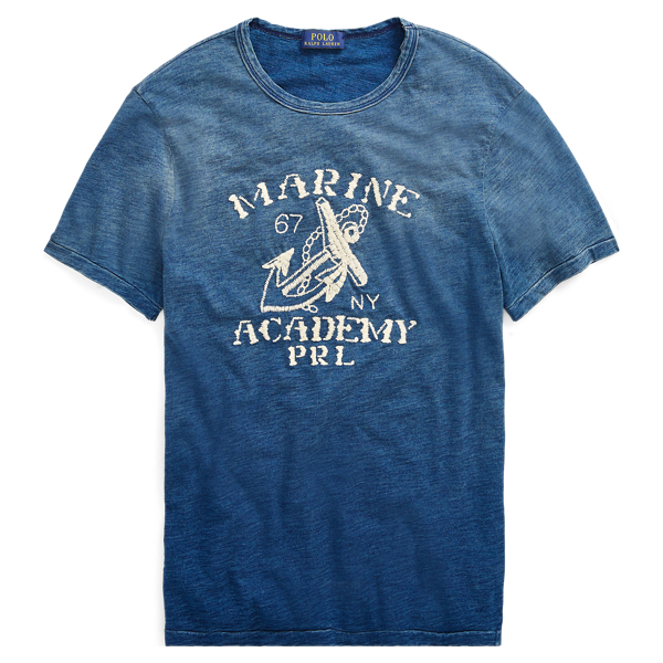 Maglietta in cotone Custom Slim-Fit Polo Ralph Lauren in Dark Indigo 2